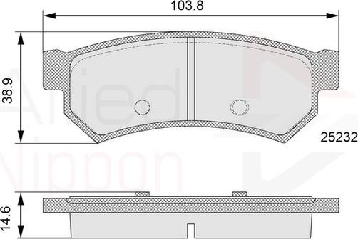 Comline ADB06100 - Тормозные колодки, дисковые, комплект avtokuzovplus.com.ua