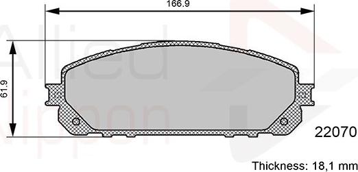 Comline ADB06113 - Гальмівні колодки, дискові гальма autocars.com.ua