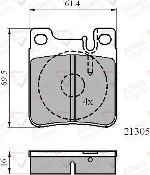 Comline ADB0702 - Тормозные колодки, дисковые, комплект avtokuzovplus.com.ua