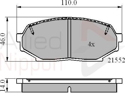 Comline ADB0754 - Тормозные колодки, дисковые, комплект autodnr.net