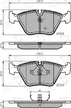 Comline ADB0798 - Тормозные колодки, дисковые, комплект avtokuzovplus.com.ua