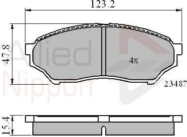 Comline ADB0826 - Тормозные колодки, дисковые, комплект avtokuzovplus.com.ua