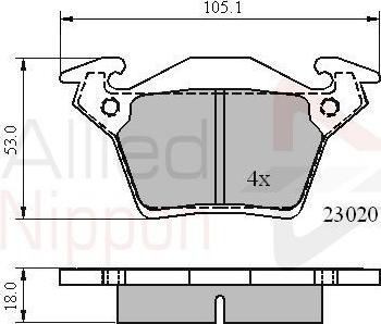 Comline ADB0888 - Гальмівні колодки, дискові гальма autocars.com.ua