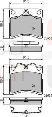 Comline ADB0953 - Тормозные колодки, дисковые, комплект autodnr.net