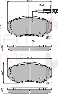 Comline ADB11040 - Тормозные колодки, дисковые, комплект avtokuzovplus.com.ua