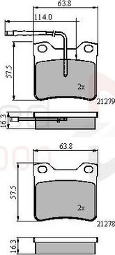 Comline ADB11060 - Тормозные колодки, дисковые, комплект avtokuzovplus.com.ua