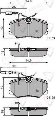 Comline ADB11098 - Тормозные колодки, дисковые, комплект avtokuzovplus.com.ua