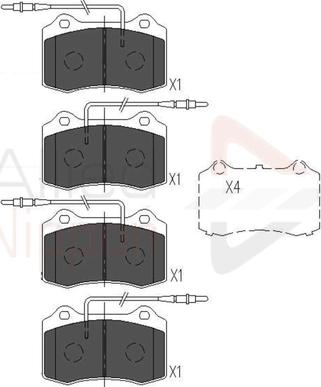 Comline ADB11227 - Тормозные колодки, дисковые, комплект avtokuzovplus.com.ua