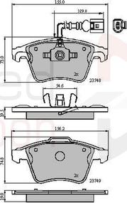 Comline ADB11311 - Тормозные колодки, дисковые, комплект avtokuzovplus.com.ua