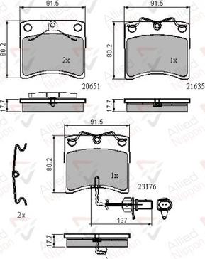 Comline ADB11636 - Тормозные колодки, дисковые, комплект autodnr.net