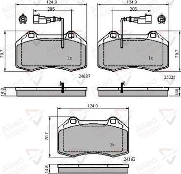 Comline ADB11703 - Гальмівні колодки, дискові гальма autocars.com.ua