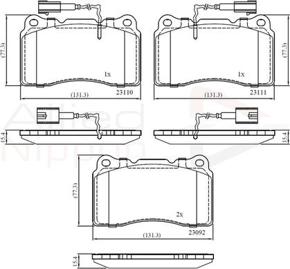 Comline ADB11721 - Тормозные колодки, дисковые, комплект avtokuzovplus.com.ua