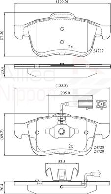 Comline ADB12032 - Тормозные колодки, дисковые, комплект avtokuzovplus.com.ua