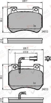 Comline ADB12102 - Тормозные колодки, дисковые, комплект autodnr.net