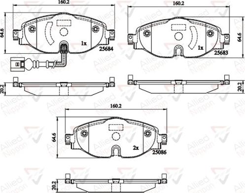 Comline ADB12158 - Тормозные колодки, дисковые, комплект autodnr.net