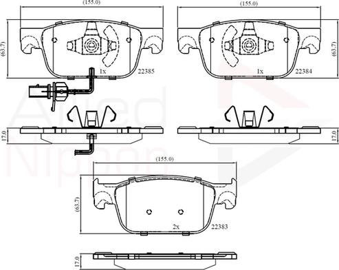 Comline ADB12352 - Тормозные колодки, дисковые, комплект avtokuzovplus.com.ua