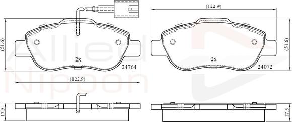 Comline ADB12392 - Гальмівні колодки, дискові гальма autocars.com.ua