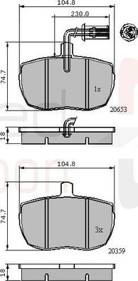 Comline ADB1413 - Тормозные колодки, дисковые, комплект autodnr.net