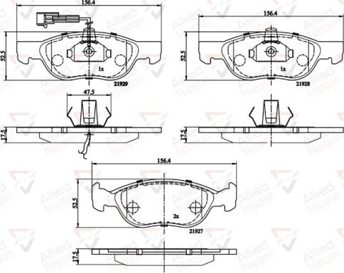 Comline ADB1477 - Тормозные колодки, дисковые, комплект avtokuzovplus.com.ua