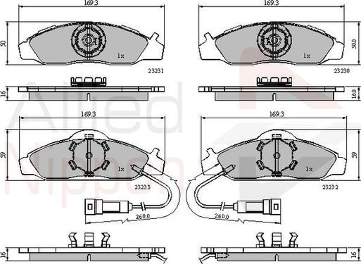 Comline ADB1581 - Тормозные колодки, дисковые, комплект autodnr.net