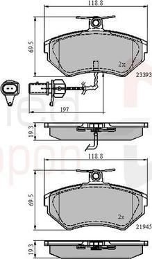 Comline ADB1736 - Тормозные колодки, дисковые, комплект avtokuzovplus.com.ua