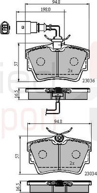 Comline ADB1874 - Тормозные колодки, дисковые, комплект avtokuzovplus.com.ua