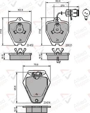 Comline ADB1884 - Тормозные колодки, дисковые, комплект avtokuzovplus.com.ua