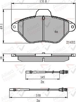 Comline ADB21079 - Тормозные колодки, дисковые, комплект avtokuzovplus.com.ua