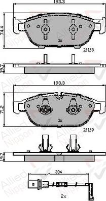 Comline ADB22120 - Тормозные колодки, дисковые, комплект avtokuzovplus.com.ua