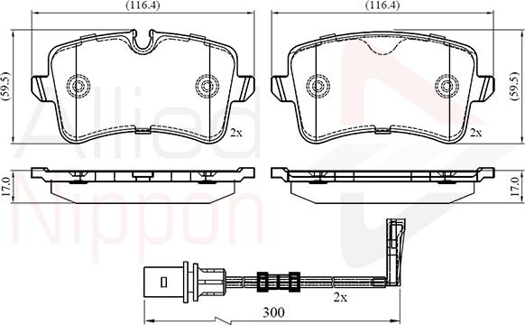 Comline ADB22391 - Тормозные колодки, дисковые, комплект avtokuzovplus.com.ua