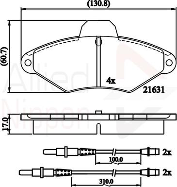 Comline ADB2568 - Тормозные колодки, дисковые, комплект avtokuzovplus.com.ua