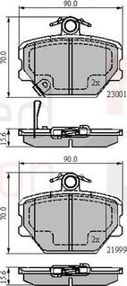 Comline ADB31019 - Гальмівні колодки, дискові гальма autocars.com.ua