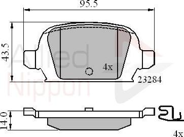 Comline ADB31135 - Тормозные колодки, дисковые, комплект avtokuzovplus.com.ua