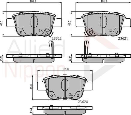 Comline ADB31141 - Гальмівні колодки, дискові гальма autocars.com.ua