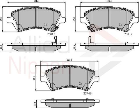 Comline ADB31154 - Тормозные колодки, дисковые, комплект autodnr.net