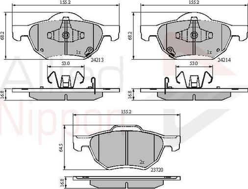 Comline ADB31195 - Тормозные колодки, дисковые, комплект autodnr.net