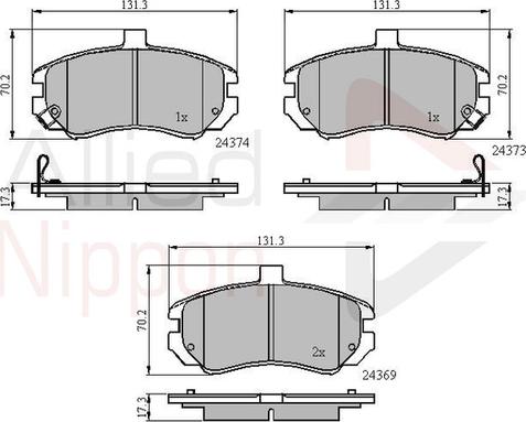 Comline ADB31197 - Тормозные колодки, дисковые, комплект avtokuzovplus.com.ua