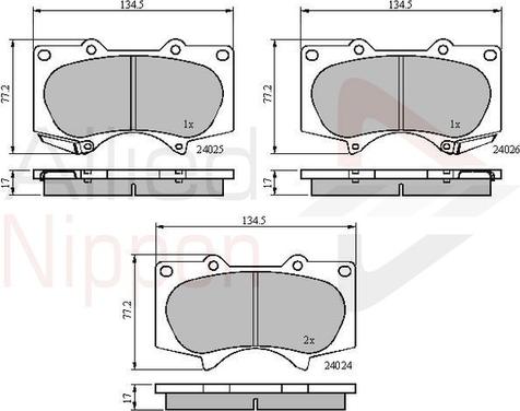 Comline ADB31201 - Тормозные колодки, дисковые, комплект autodnr.net