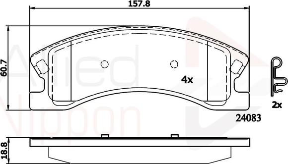 Comline ADB31202 - Гальмівні колодки, дискові гальма autocars.com.ua