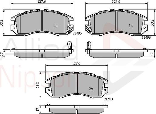 Comline ADB3127 - Гальмівні колодки, дискові гальма autocars.com.ua