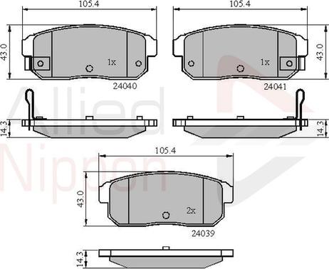 Comline ADB31283 - Тормозные колодки, дисковые, комплект avtokuzovplus.com.ua