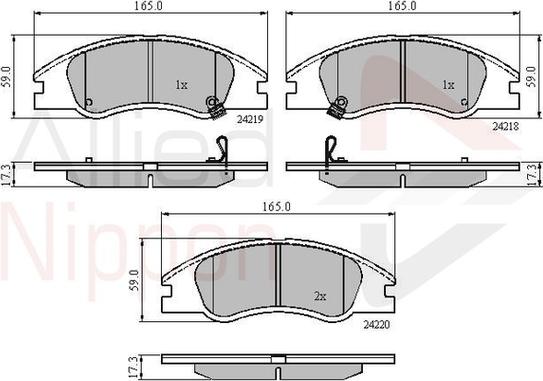 Comline ADB31321 - Гальмівні колодки, дискові гальма autocars.com.ua