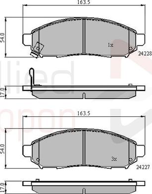 Comline ADB31520 - Тормозные колодки, дисковые, комплект avtokuzovplus.com.ua