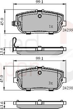 Comline ADB31627 - Тормозные колодки, дисковые, комплект avtokuzovplus.com.ua