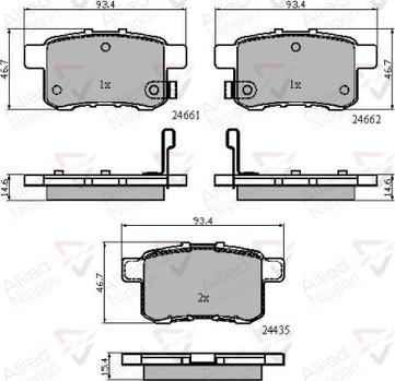 Comline ADB31711 - Тормозные колодки, дисковые, комплект avtokuzovplus.com.ua