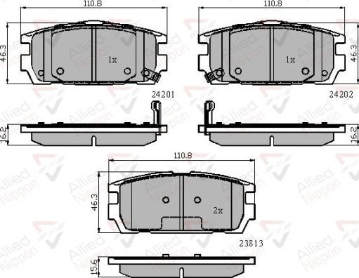 Comline ADB31743 - Тормозные колодки, дисковые, комплект avtokuzovplus.com.ua