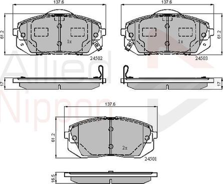 Comline ADB31768 - Гальмівні колодки, дискові гальма autocars.com.ua