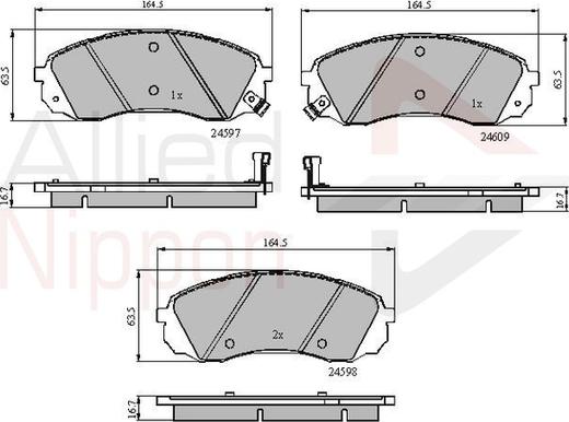 Comline ADB31782 - Тормозные колодки, дисковые, комплект avtokuzovplus.com.ua