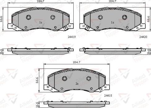 Comline ADB32003 - Тормозные колодки, дисковые, комплект autodnr.net