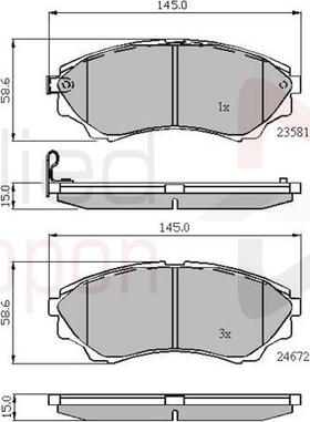 Comline ADB32012 - Тормозные колодки, дисковые, комплект avtokuzovplus.com.ua